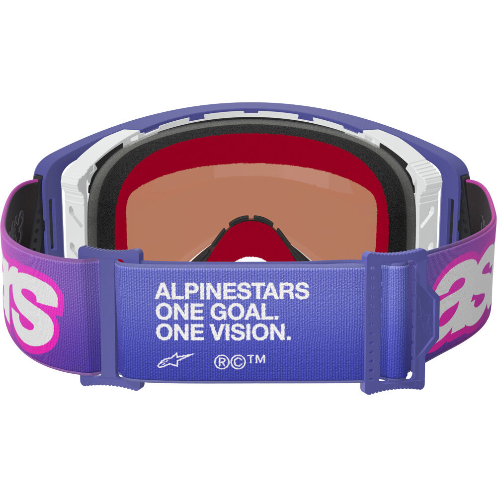 Alpinestars Supertech Vista Purple / Fluro Pink Blue Mirror Goggles