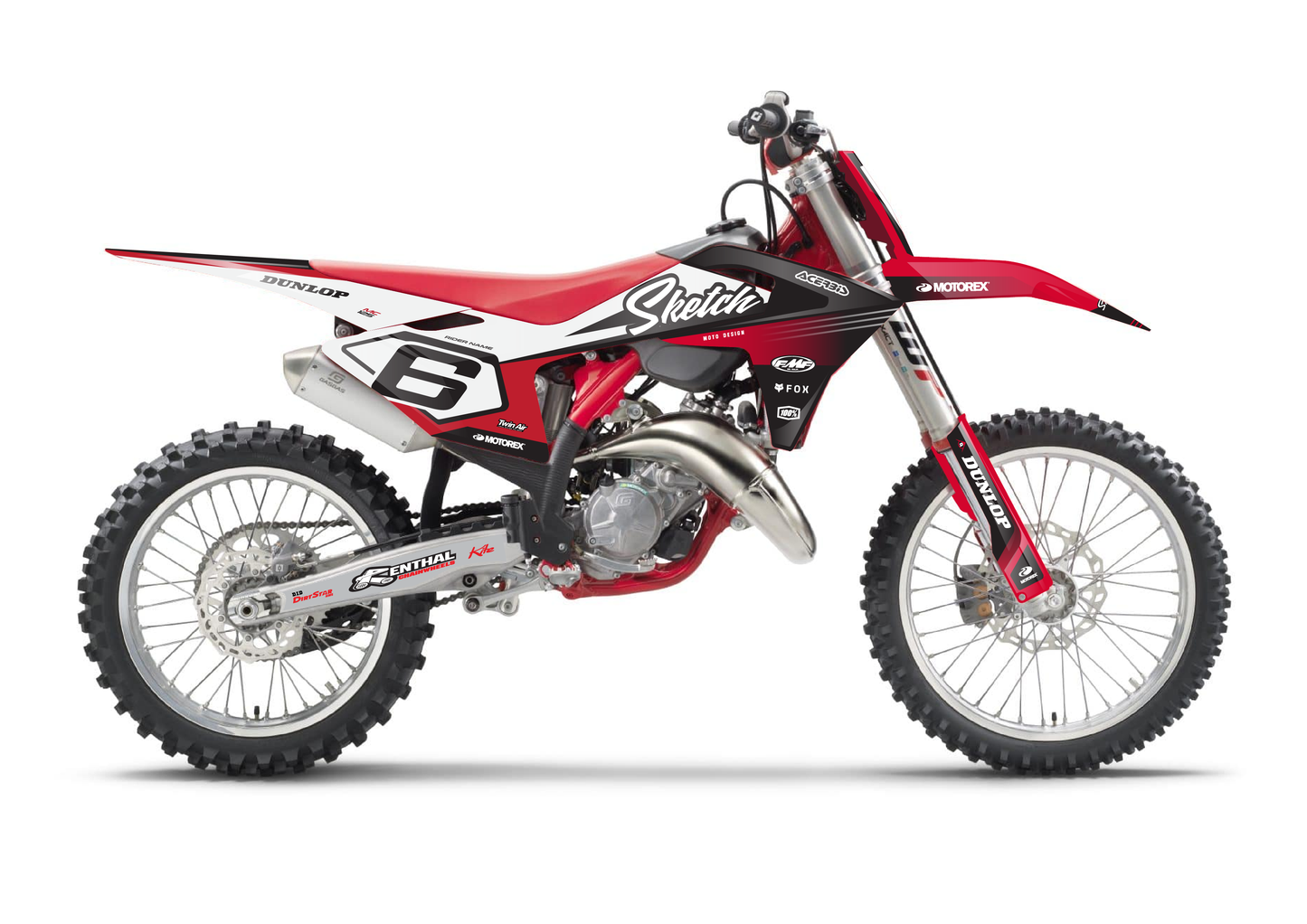 GASGAS GRAPHICS KIT - PHEO - WHITE