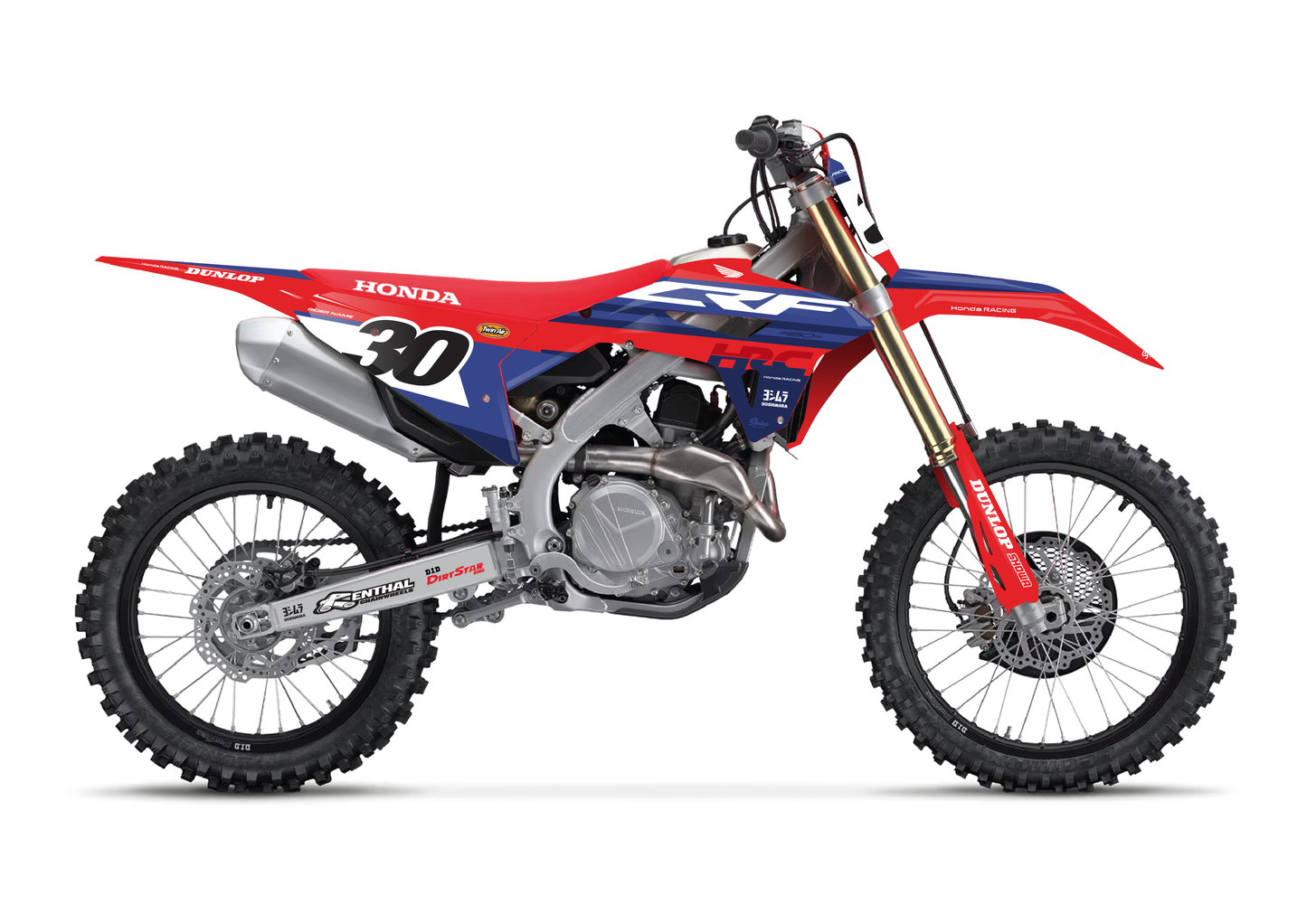 Honda OEM Racing Kit - Blue and Red - Sketch Moto Design