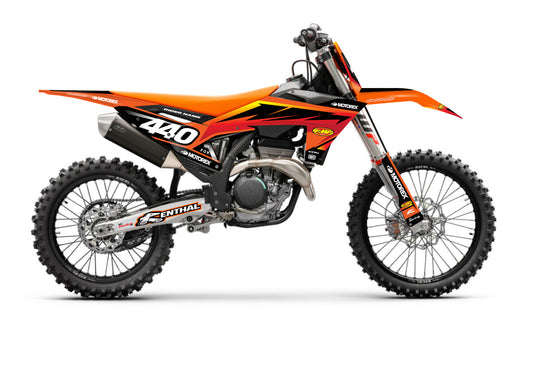 KTM GRAPHICS KIT - FACTORY SERIES - YELLOW/RED
