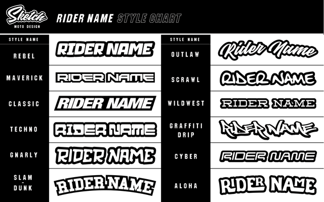YAMAHA - NUMBER GRAPHICS SET - SLASH