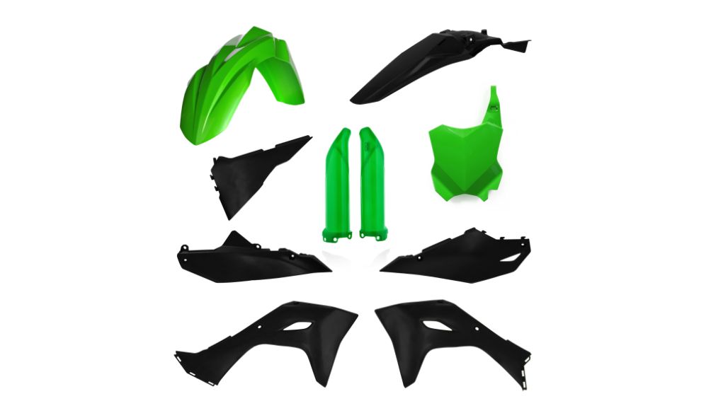 ACERBIS PLASTIC KIT KAWASAKI KXF 250 25-26 450 24-26 GREEN BLACK