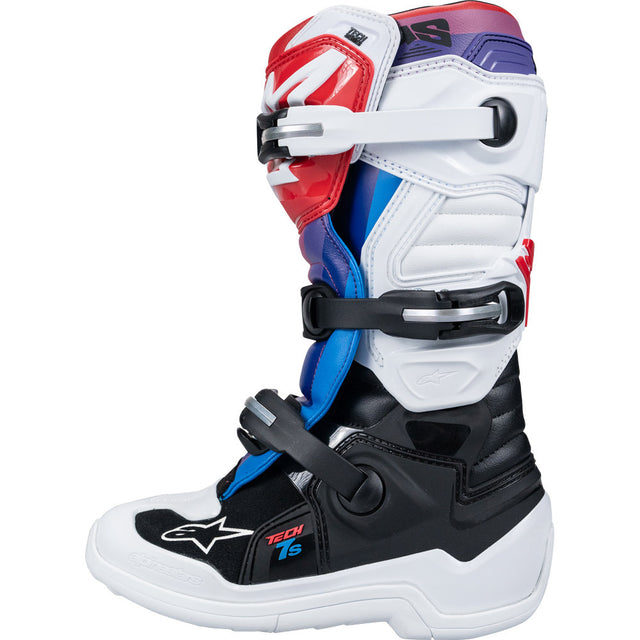 Alpinestars 2026 Tech 7S Black / White / Rainbow Kids Boots