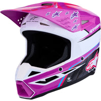 Alpinestars 2027 S-M3 Falcon Purple / White / Fluro Pink Kids Helmet