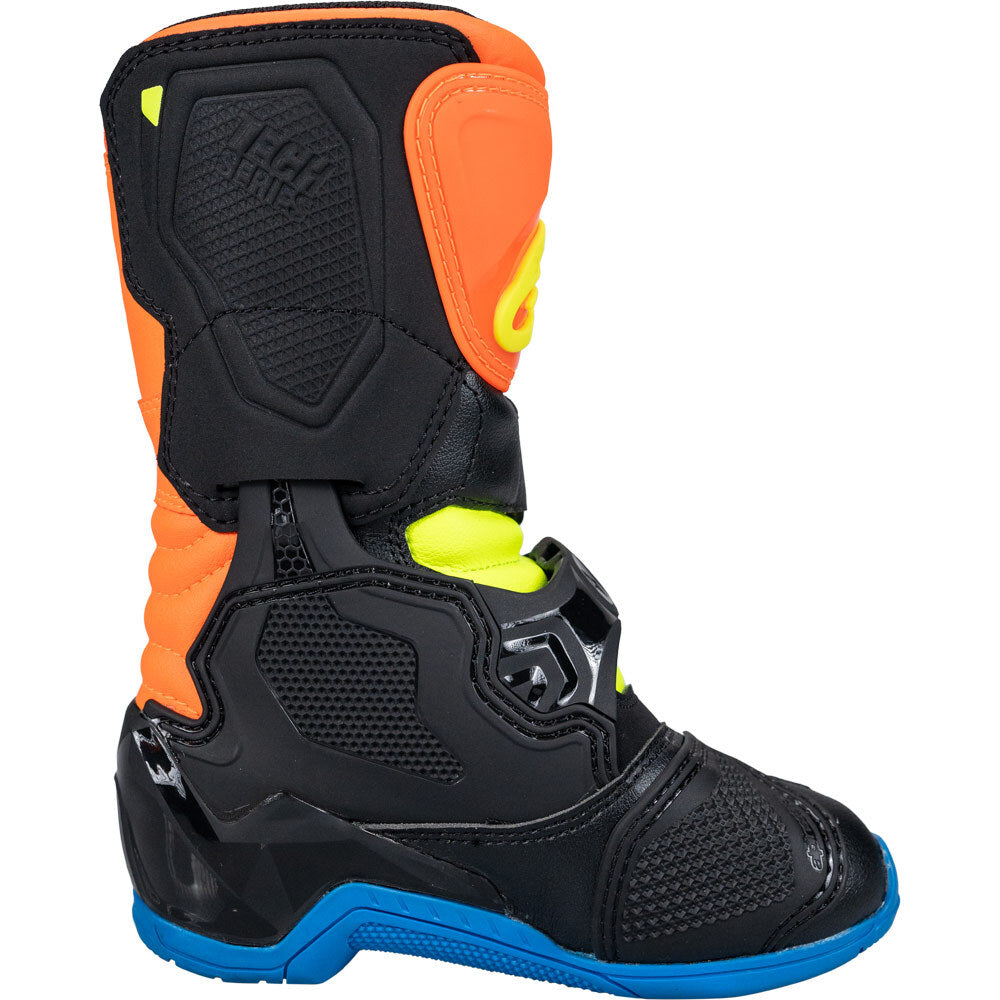 Alpinestars 2027 Tech 3S Fluro / Enamel Blue / Orange Peewee Boots