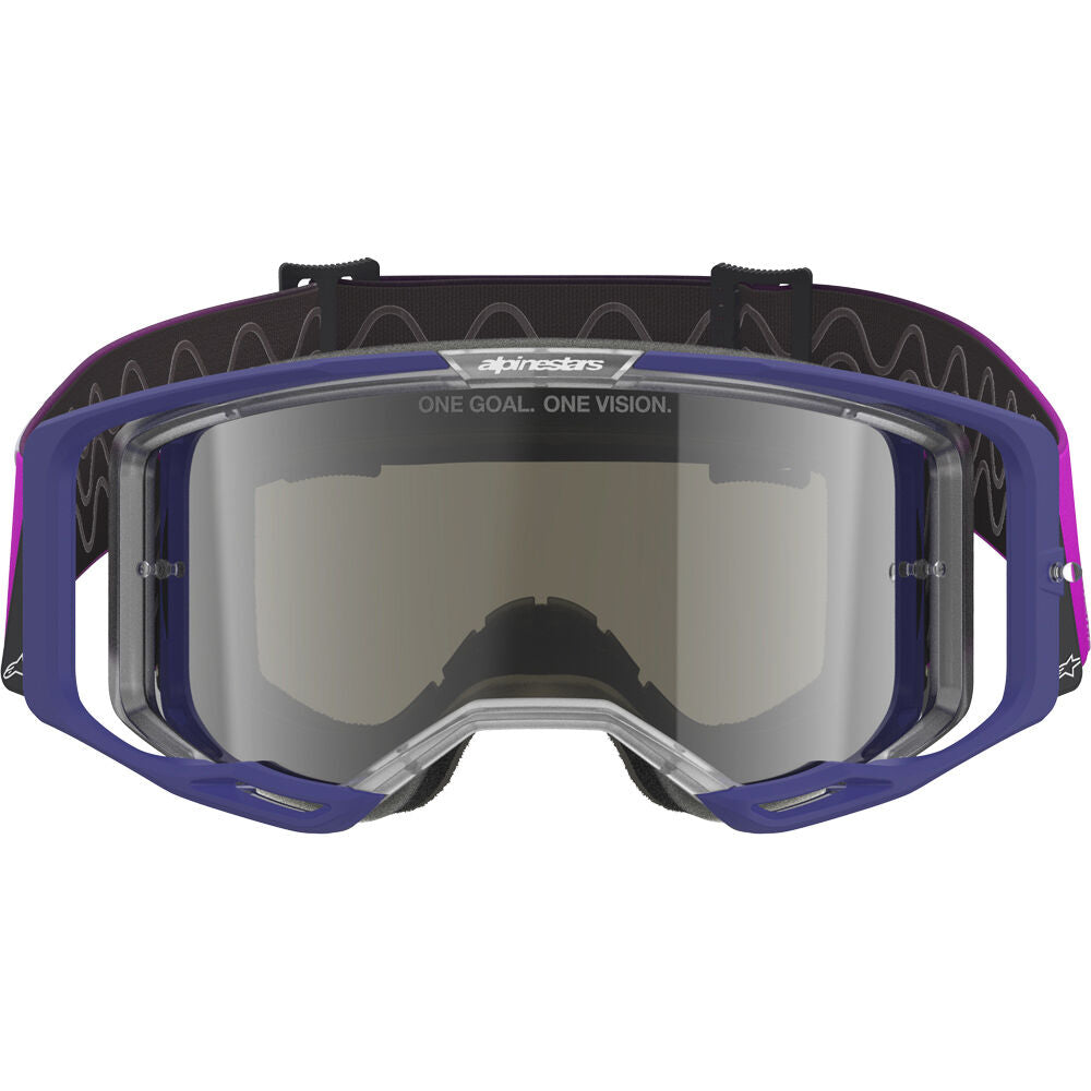 Alpinestars Vision 8 Corp Purple / Light Grey Silver Mirror Goggles