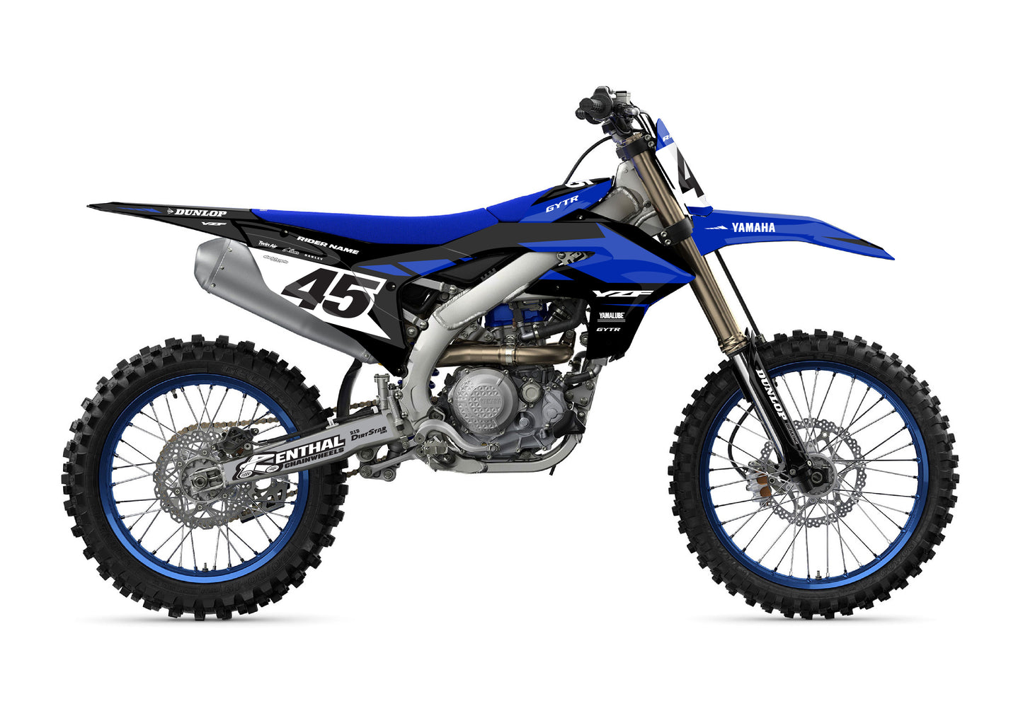 YAMAHA GRAPHICS KIT - SPLICK - BLUE BLACK