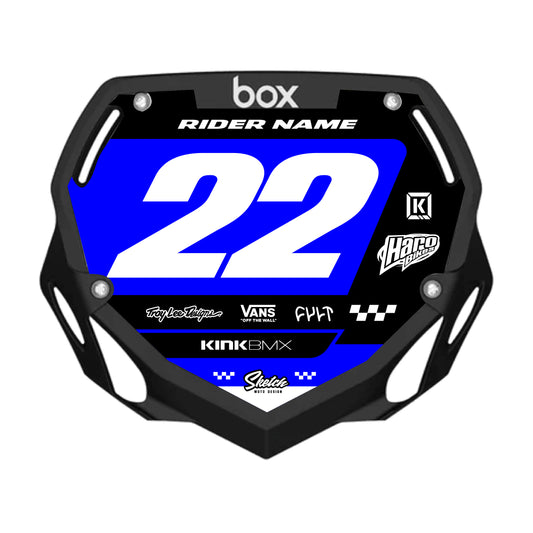 CUSTOM BMX PLATE GRAPHIC - RACER BLUE