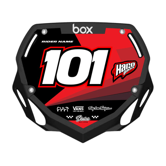 CUSTOM BMX PLATE GRAPHIC - SLASHER RED