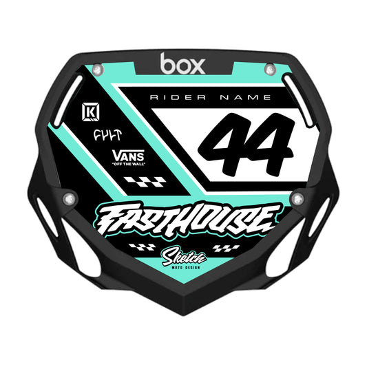 CUSTOM BMX PLATE GRAPHIC - SPEED TEAL