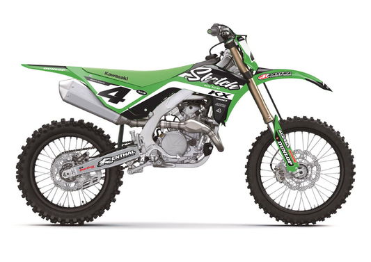 Custom Kawasaki Graphics Kit - Green - Black - White - Sketch Moto Design