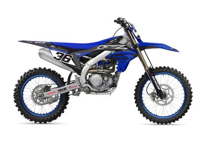 Custom Yamaha Graphics Kit - Blue and Black - Sketch Moto Design