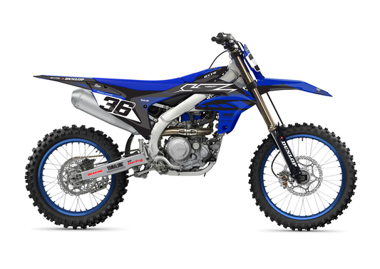 Custom Yamaha Graphics Kit - Blue and Black - Sketch Moto Design