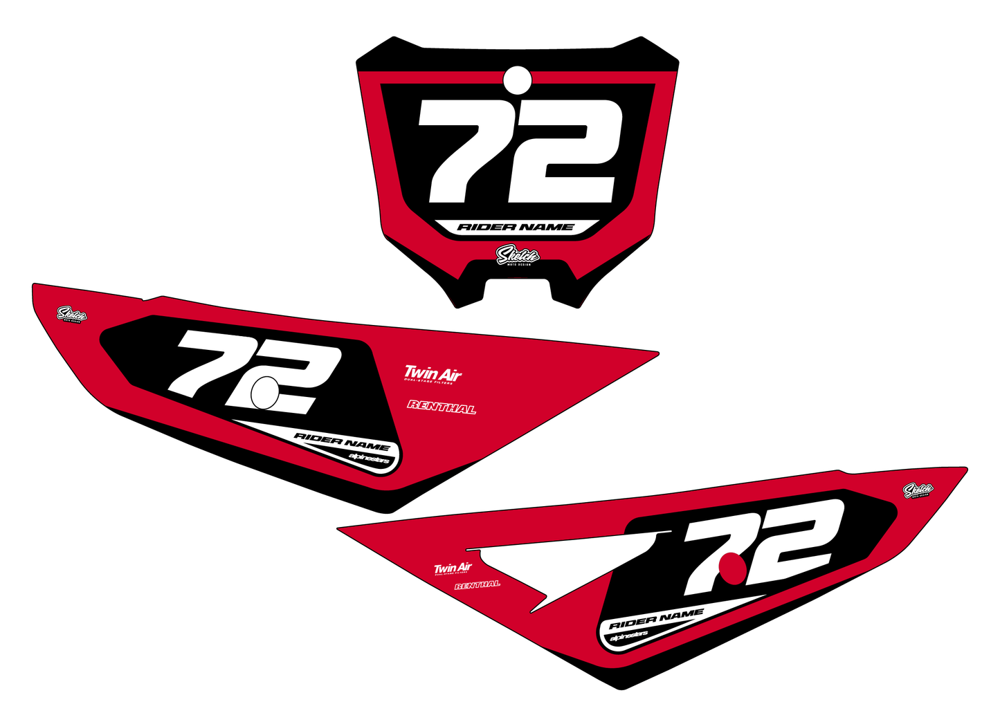 HONDA - NUMBER GRAPHICS SET - OPTIMUM