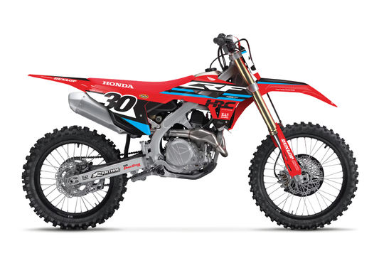 Honda OEM Racing Kit - Light Blue and Red - Sketch Moto Design