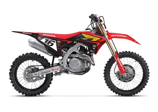 Honda Wing Graphics Kit - Gold - Sketch Moto Design