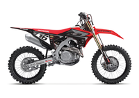 Honda Wing Graphics Kit - Red and Grey - Sketch Moto Design