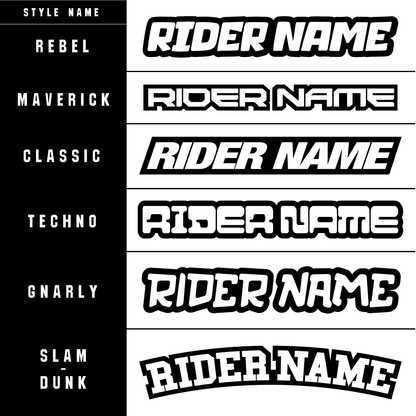 RIDER I.D PACK - NAME ONLY