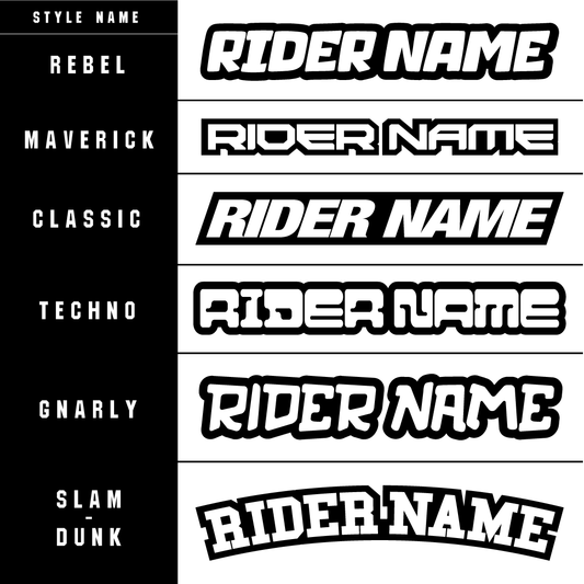 RIDER I.D PACK - NAME ONLY