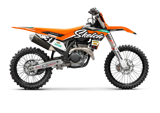 KTM Custom Graphics Kit - Orange and Black - Sketch Moto Design