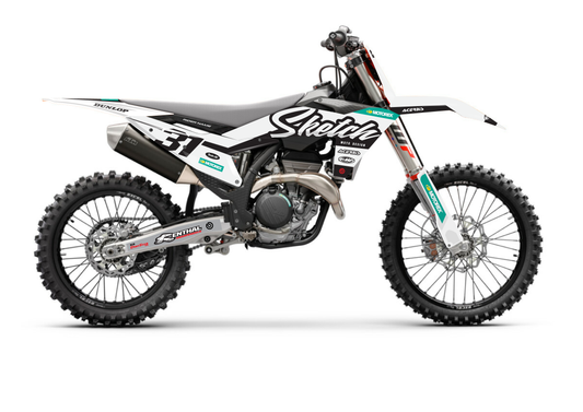 KTM Custom Graphics Kit - White - Sketch Moto Design