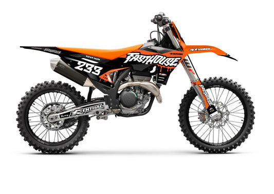 KTM GRAPHICS KIT - THRASH HOUSE DRIP - ORANGE
