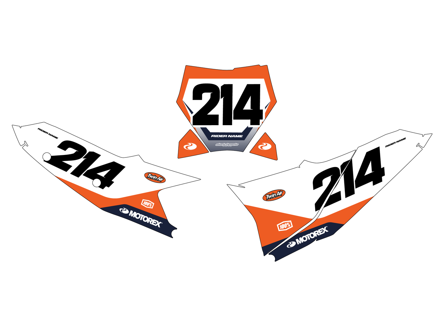 KTM - NUMBER GRAPHICS SET - FADE
