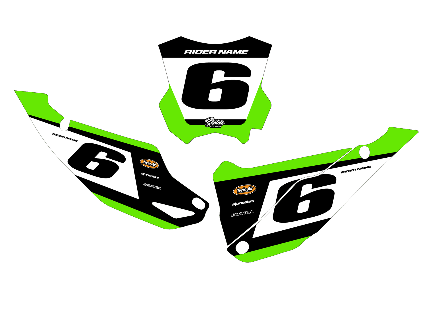 KAWASAKI - NUMBER GRAPHICS SET - FACTORY