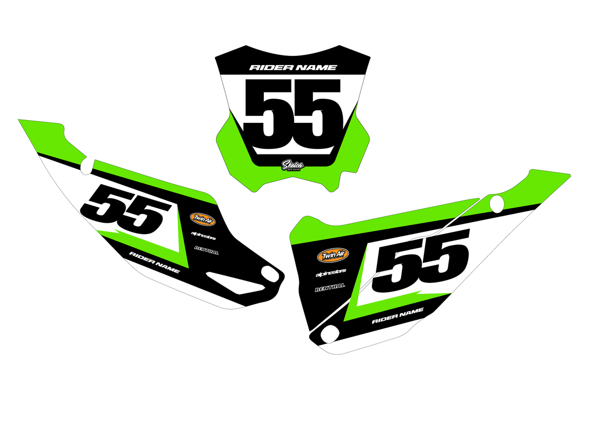 KAWASAKI - NUMBER GRAPHICS SET - SLASH