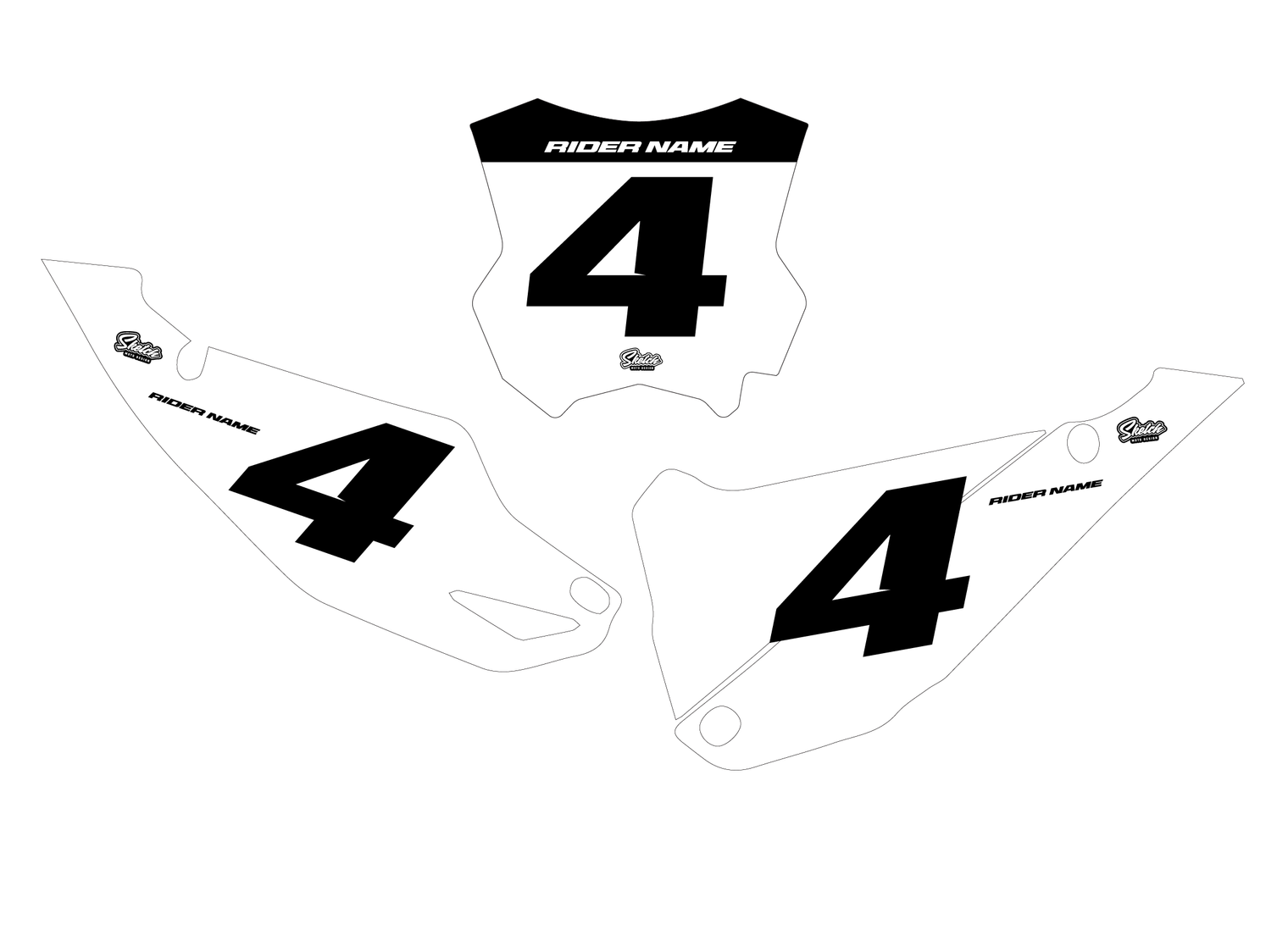 KAWASAKI - NUMBER GRAPHICS SET - STOCK