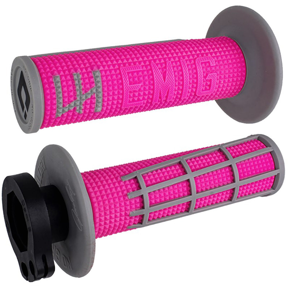 ODI MX V2 EMIG 2.0 LOCK ON GRIP PINK/GREY 2T / 4T