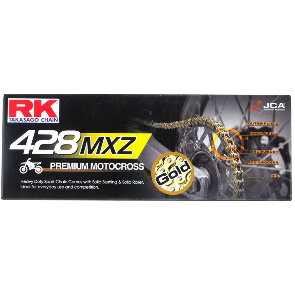 RK CHAIN 428MXZ-126L MXZ GOLD (Up to 150cc)