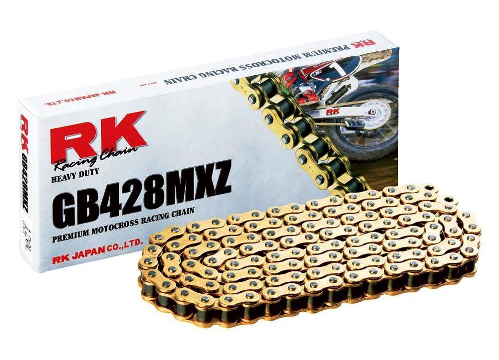 RK CHAIN 428MXZ4-136L MXZ4 GOLD (Up to 150cc)