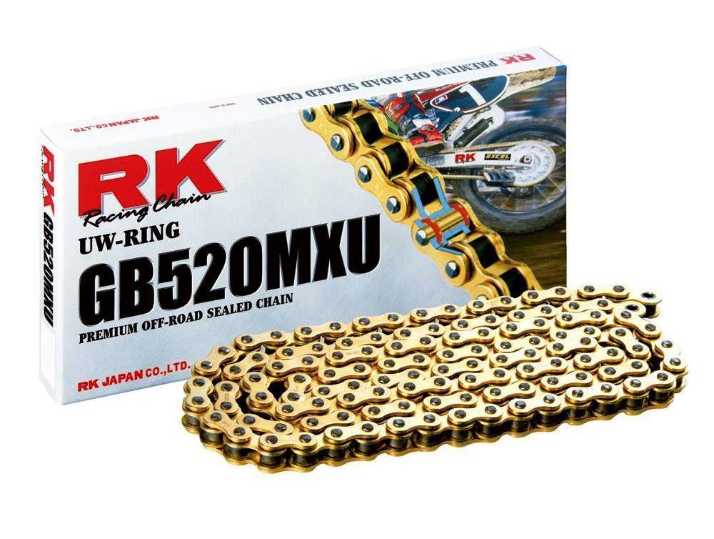 RK CHAIN 520MXU-120L MXUW-RING GOLD (Up to 500cc)