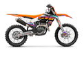 Retro KTM SXF Graphics Kit - Purple and Orange - Tear Graphic - Sketch Moto Design