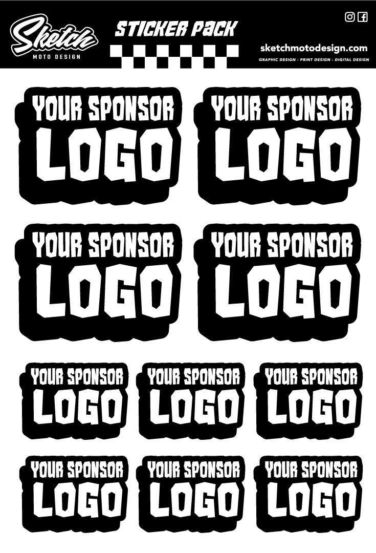 STICKER PACK - SPONSOR LOGO PACK – Sketch Moto Design