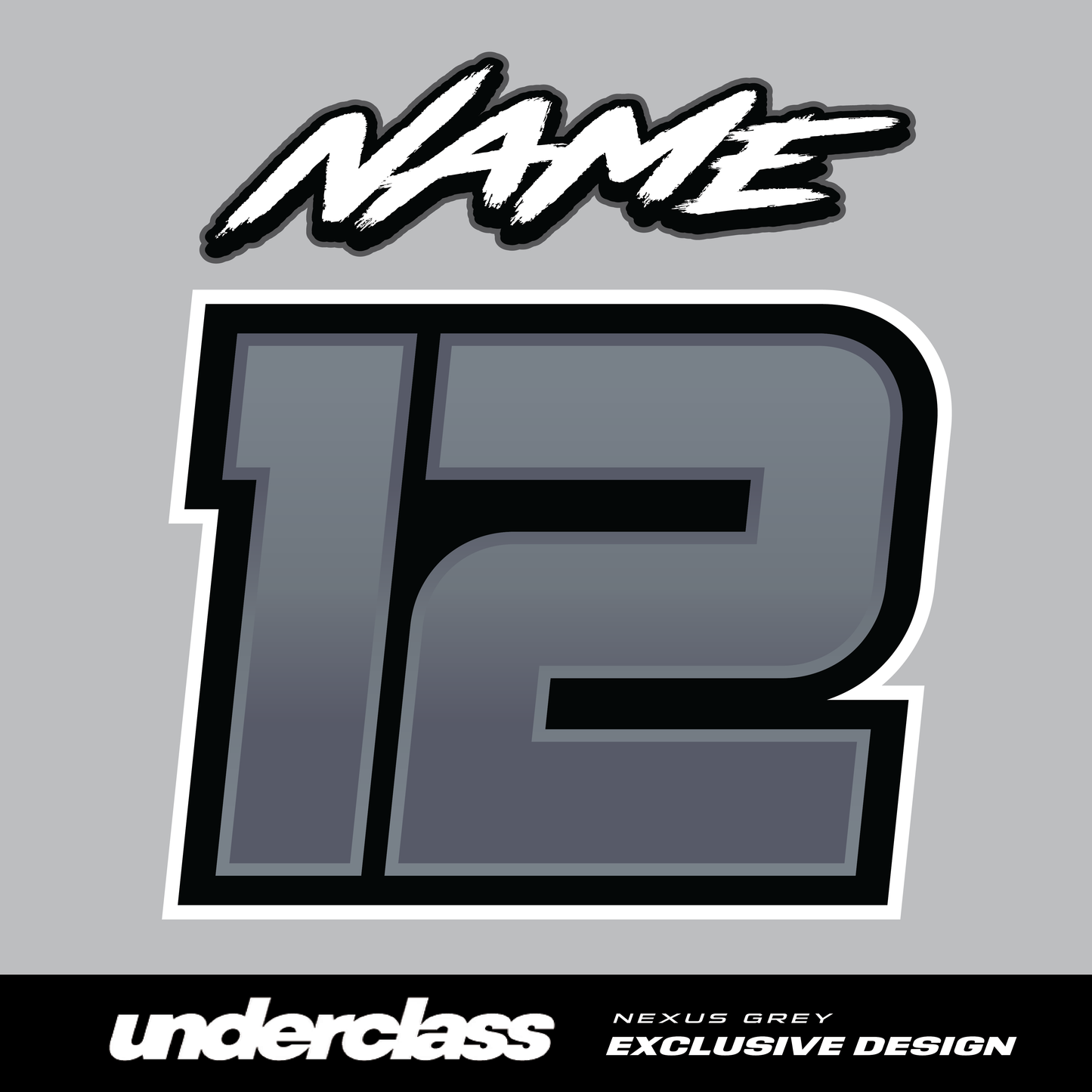 JERSEY PRINT -  NEXUS GREY - THE UNDERCLASS EXCLUSIVE