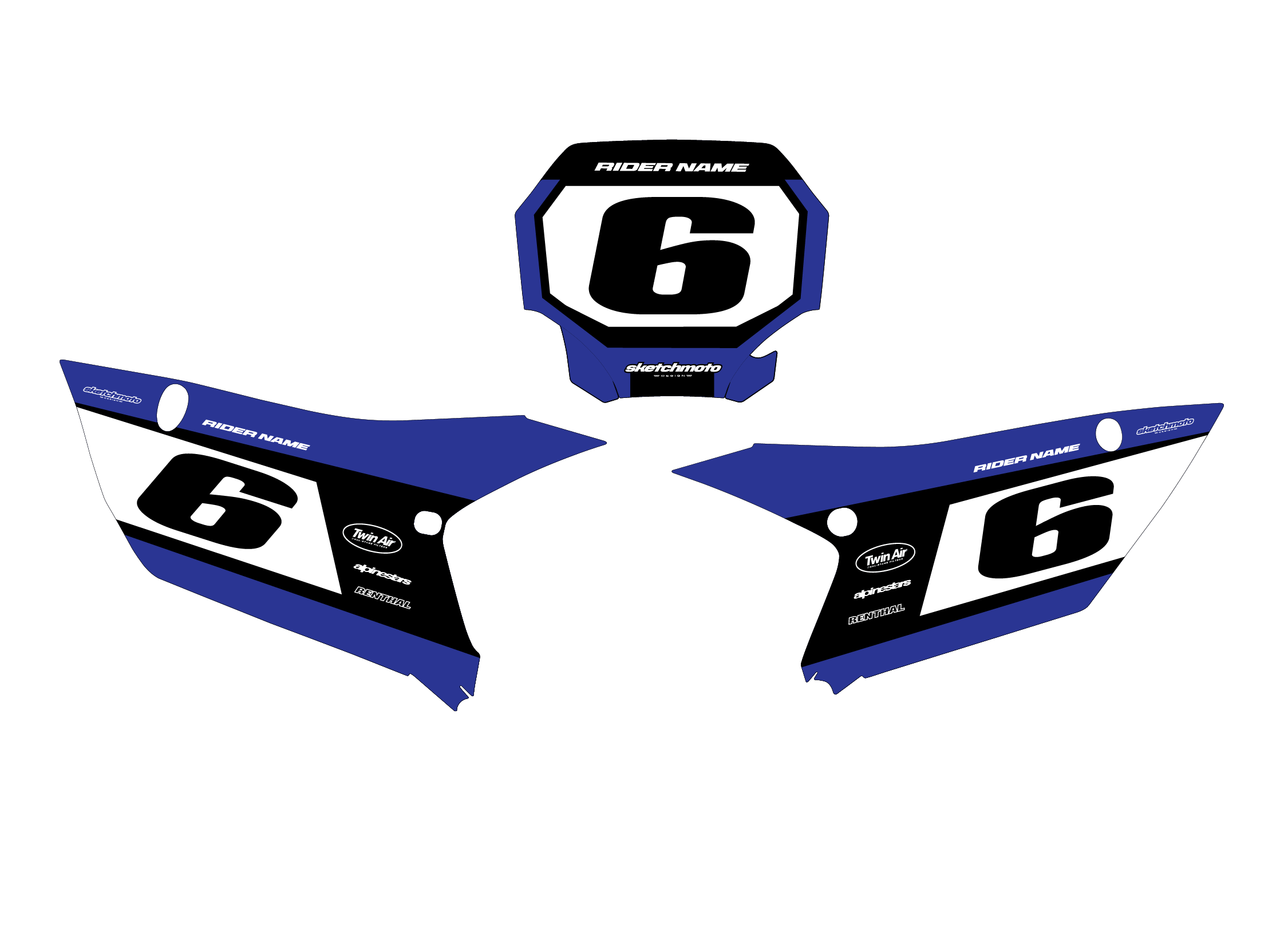 YAMAHA - NUMBER GRAPHICS SET - FACTORY – Sketch Moto Design