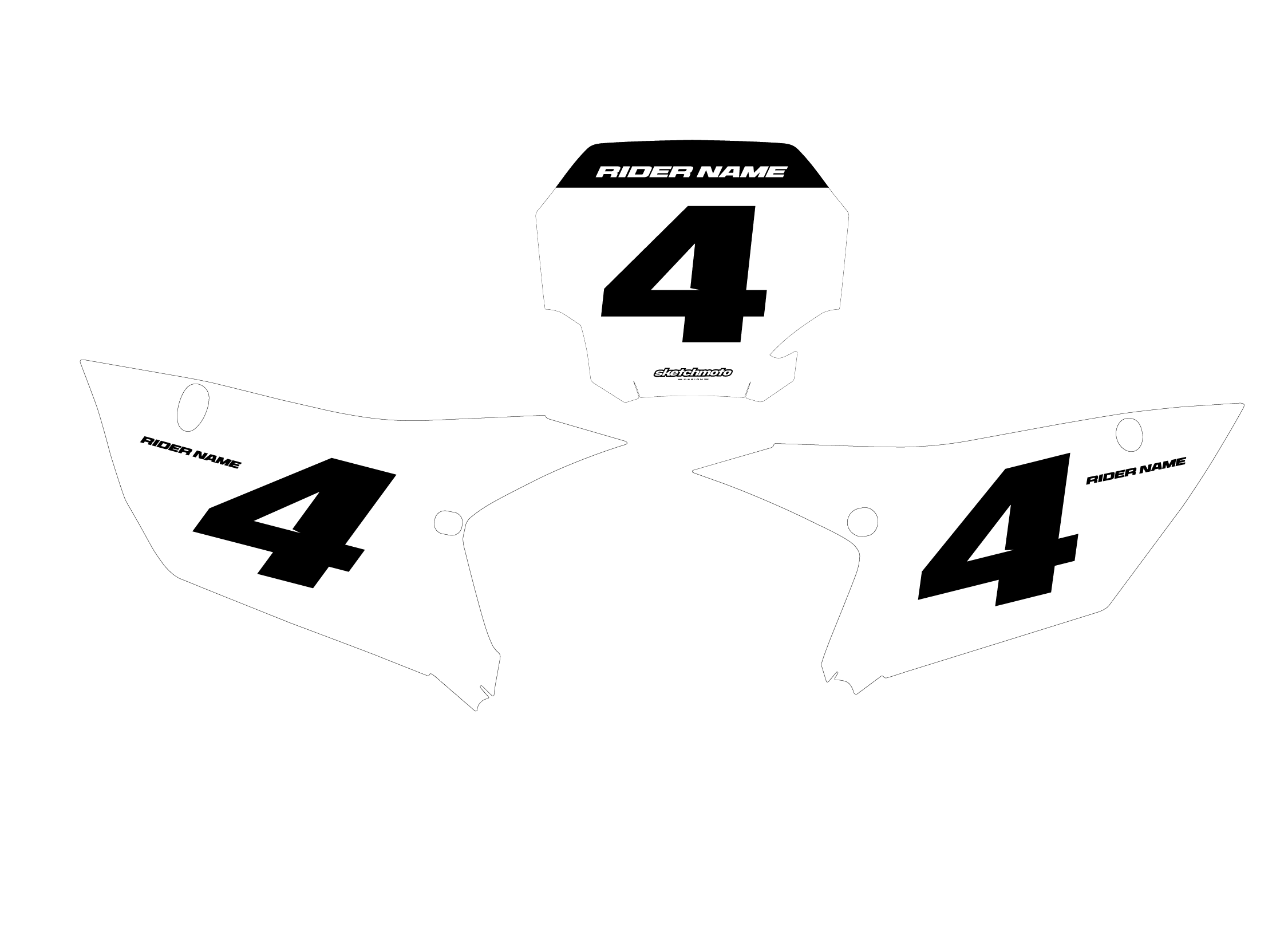 YAMAHA - NUMBER GRAPHICS SET - STOCK – Sketch Moto Design