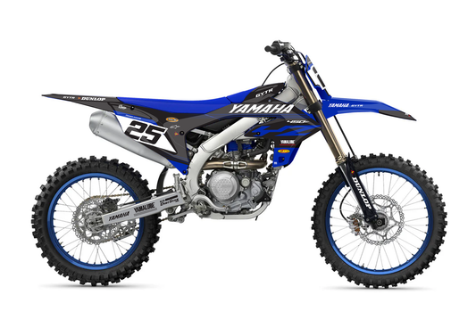 Yamaha Racing Team Graphics Kit - Black and Blue - Sketch Moto Design