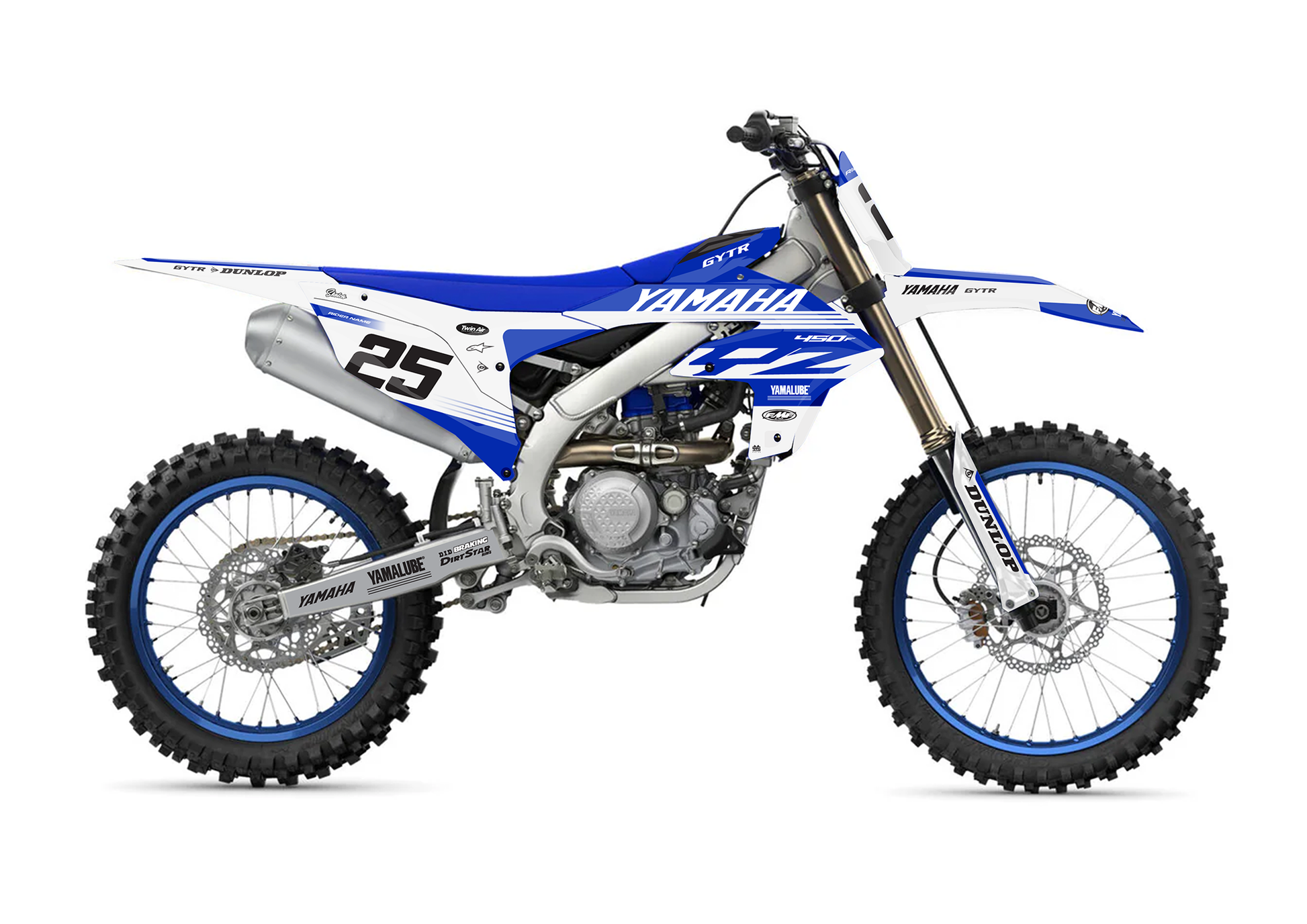 Yamaha Racing Team Graphics Kit - Blue and White - Sketch Moto Design