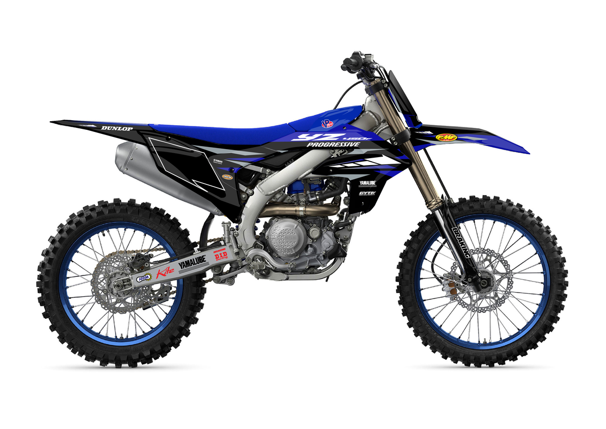 YAMAHA GRAPHICS KIT - RACE SPEC - BLACK AND BLUE