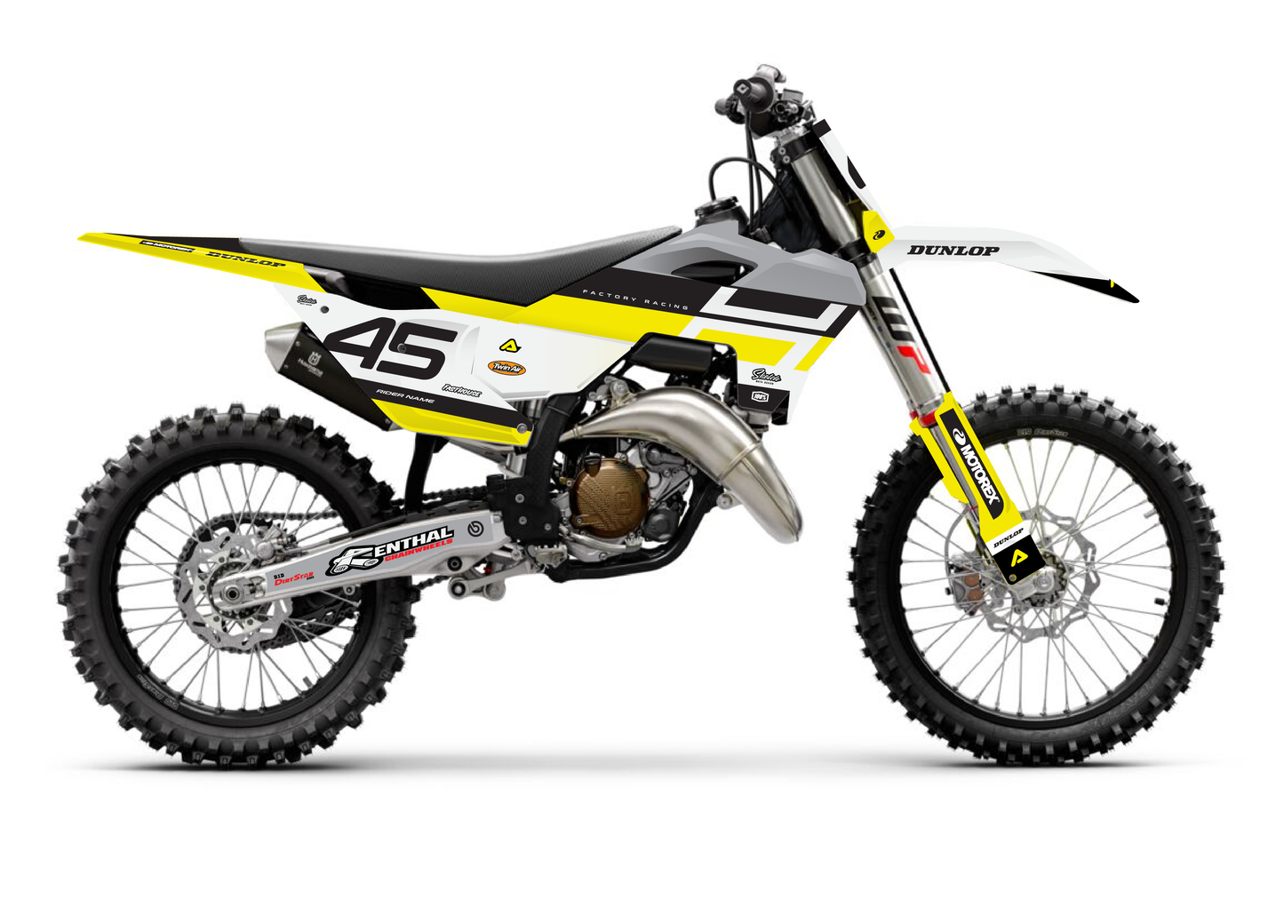 HUSQVARNA GRAPHICS KIT - VELOCITY - YELLOW